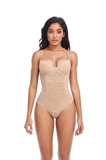 ApexFit SteelBone™ Full Body Shaper — Thong Bodysuit with Tummy Control & Back Support