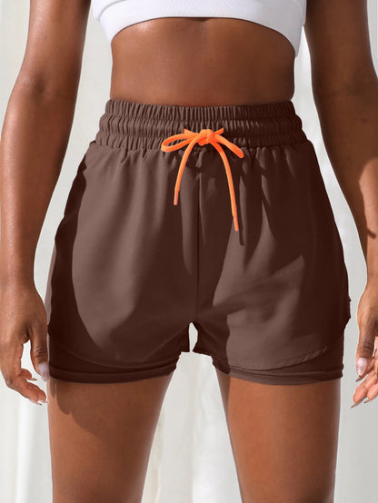ApexFit Women’s High Waisted 2-in-1 Yoga Shorts | Running, Gym & Training Activewear Shorts