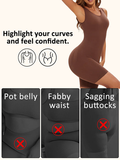 Full Body Shapewear Bodysuit – Tummy Control & Seamless Sculpting Shorts | ApexFit