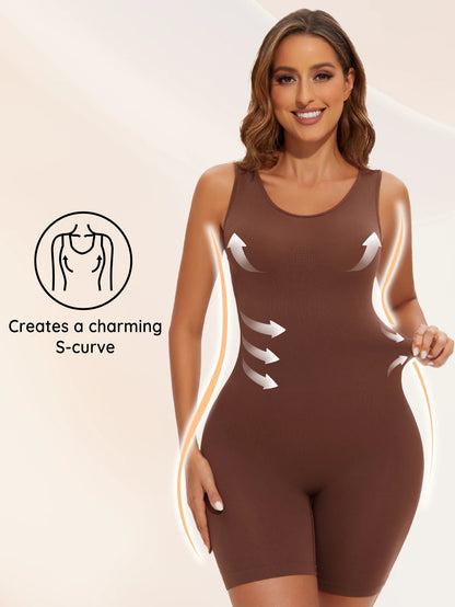 Full Body Shapewear Bodysuit – Tummy Control & Seamless Sculpting Shorts | ApexFit