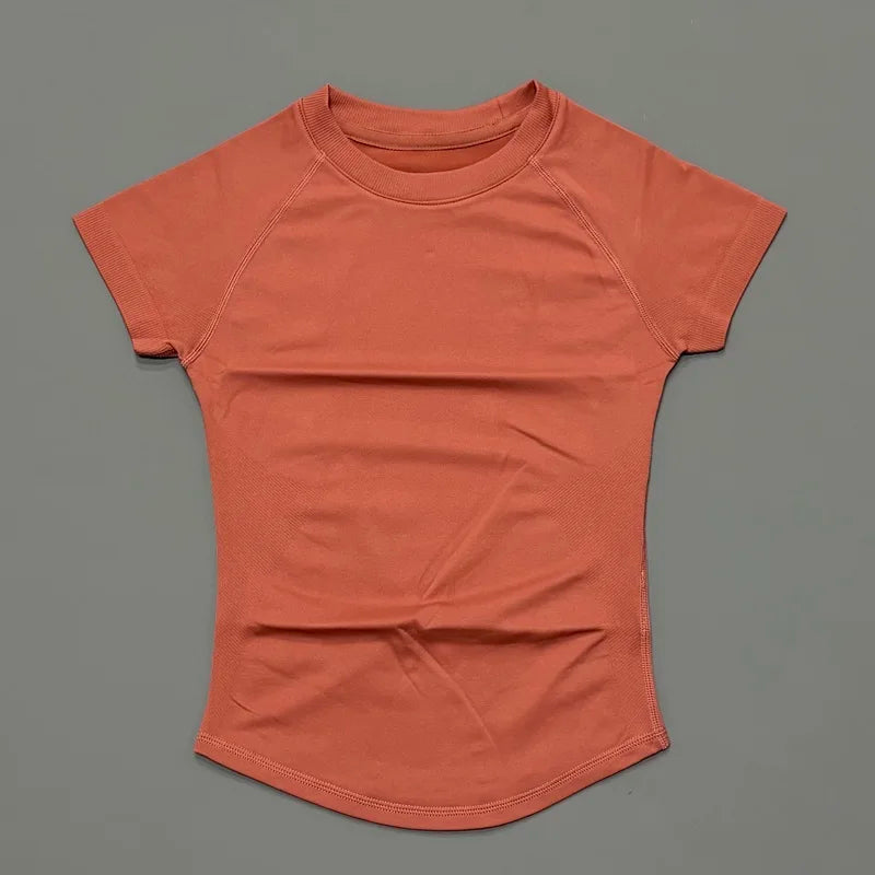 ApexFit Women’s Seamless Short Sleeve Sports Top | Breathable Gym, Running & Yoga Workout T-Shirt