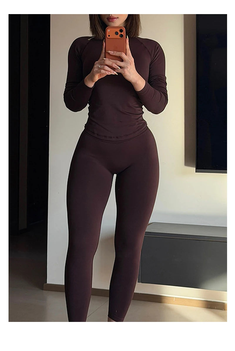 ApexFit Women’s Seamless Scrunch Leggings | Ribbed Waist Gym, Yoga & Fitness Workout Tights