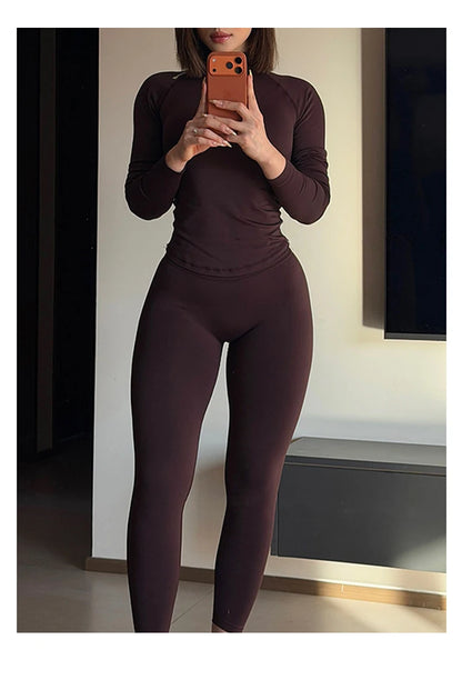 ApexFit Women’s Seamless Scrunch Leggings | Ribbed Waist Gym, Yoga & Fitness Workout Tights