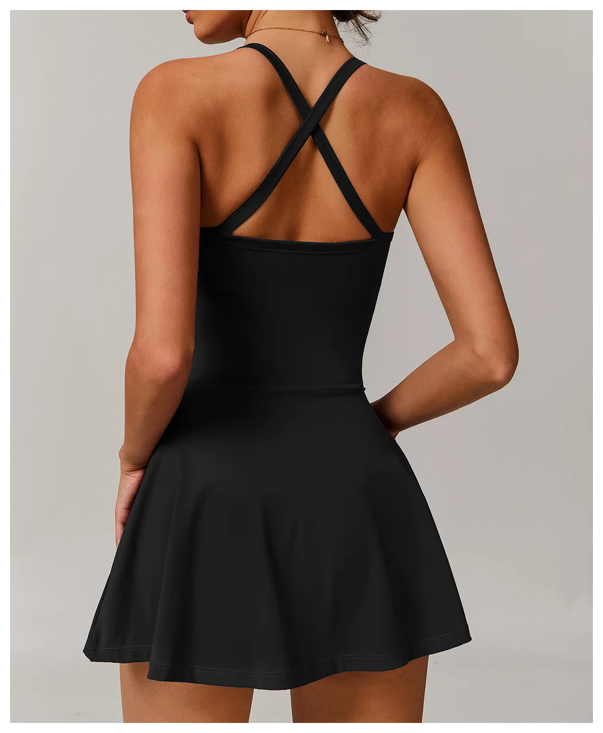 ApexFit Women’s Tennis Dress with Built-In Shorts & Pockets | Breathable Sleeveless Golf & Sports Dress