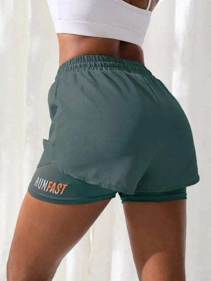ApexFit Women’s High Waisted 2-in-1 Yoga Shorts | Running, Gym & Training Activewear Shorts