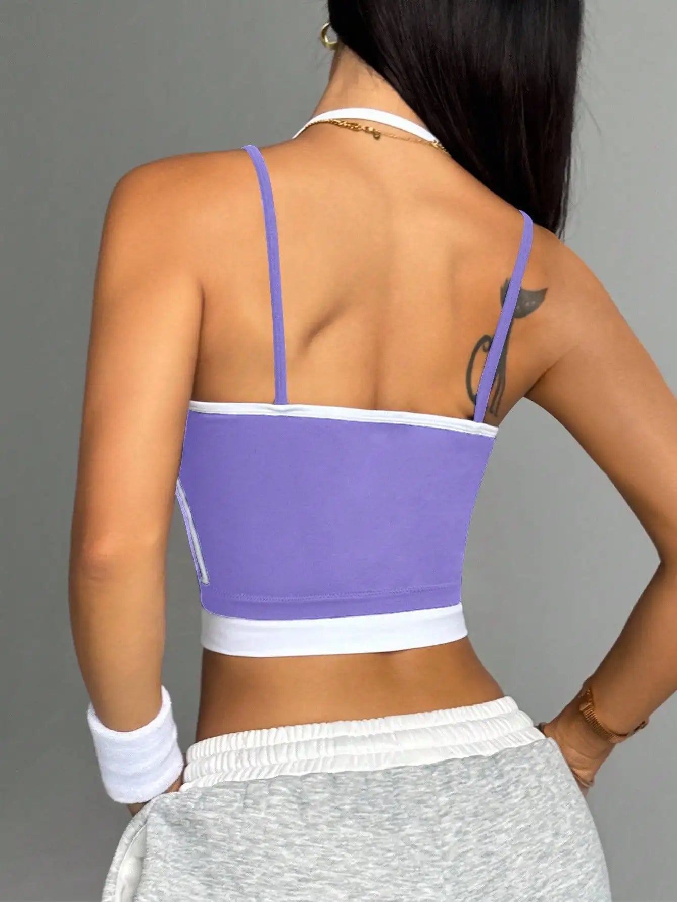 ApexFit Women’s Color Block Sports Bra | High Support Racerback Gym, Running & Yoga Top
