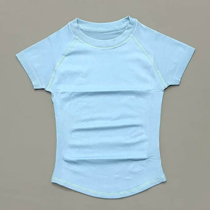 ApexFit Women’s Seamless Short Sleeve Sports Top | Breathable Gym, Running & Yoga Workout T-Shirt