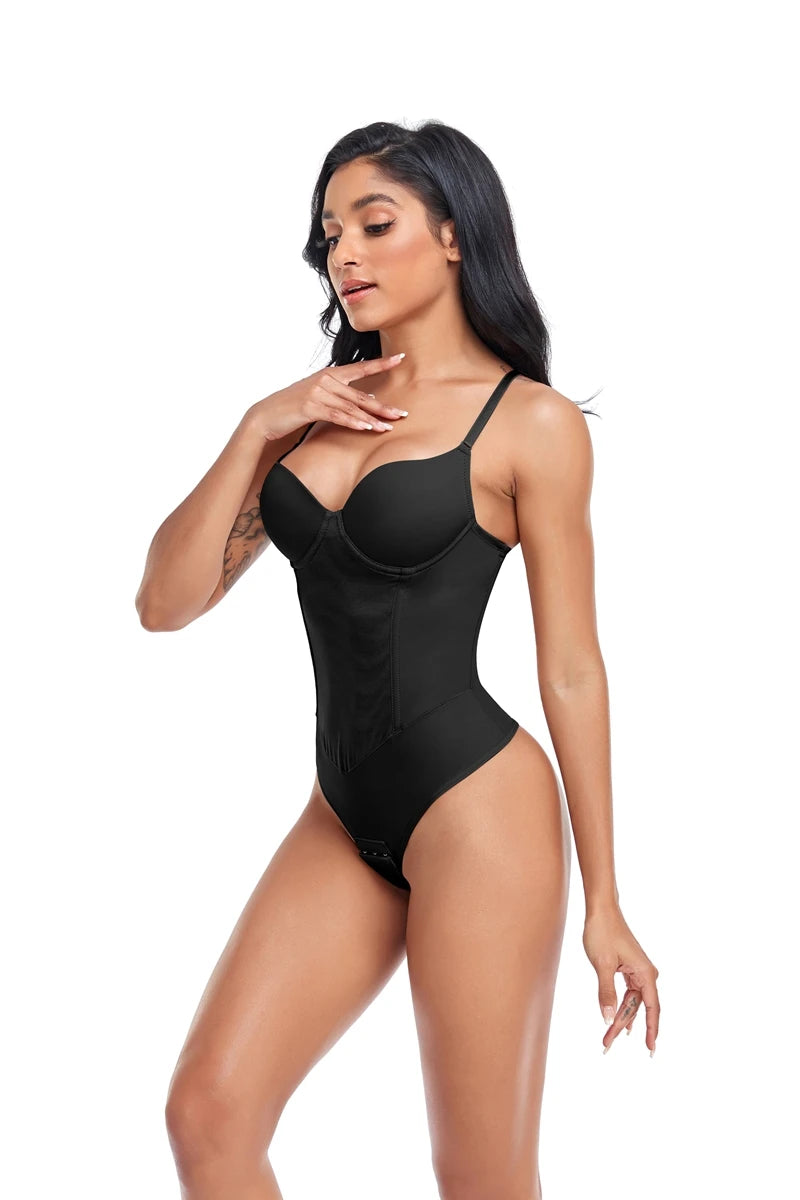 ApexFit SteelBone™ Full Body Shaper — Thong Bodysuit with Tummy Control & Back Support