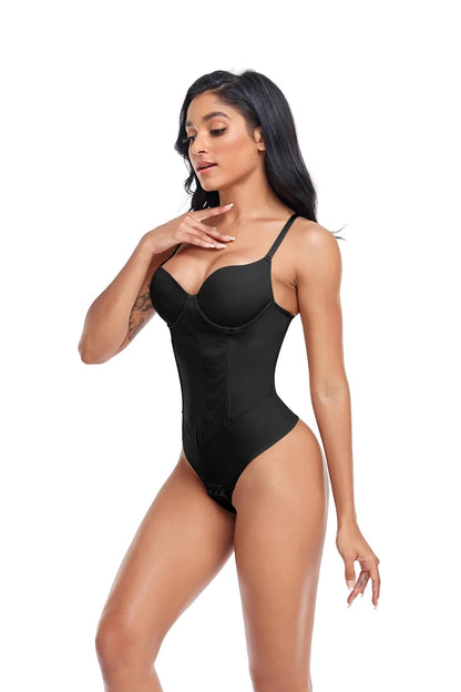 ApexFit SteelBone™ Full Body Shaper — Thong Bodysuit with Tummy Control & Back Support