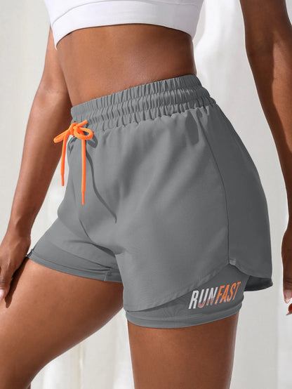 ApexFit Women’s High Waisted 2-in-1 Yoga Shorts | Running, Gym & Training Activewear Shorts