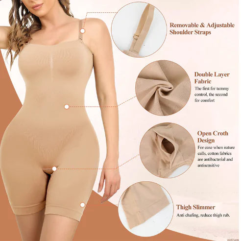 ApexFit Strapless Seamless Bodysuit Shapewear - detail