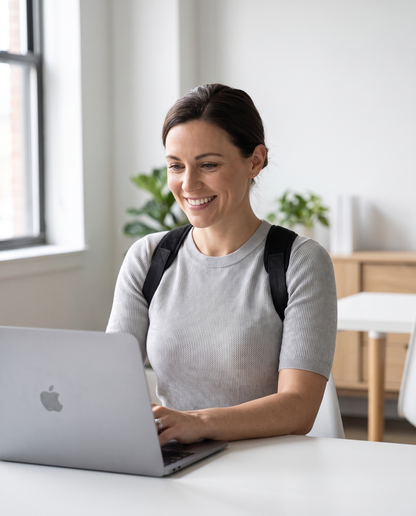 Apex Align Posture Corrector - lifestyle, professional woman working at desk